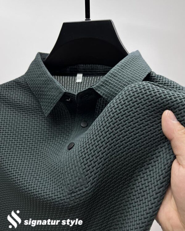 Men’s Chinese Style shorts Sleeve Polo Shirt Top Selling - Image 2