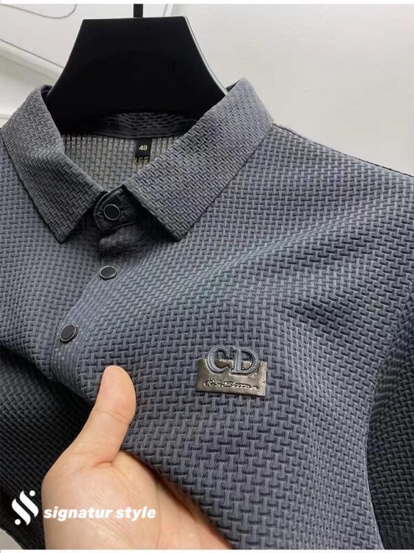 Men’s Polo Shirt Chinese Style shorts Sleeve Polo Shirt - Image 2