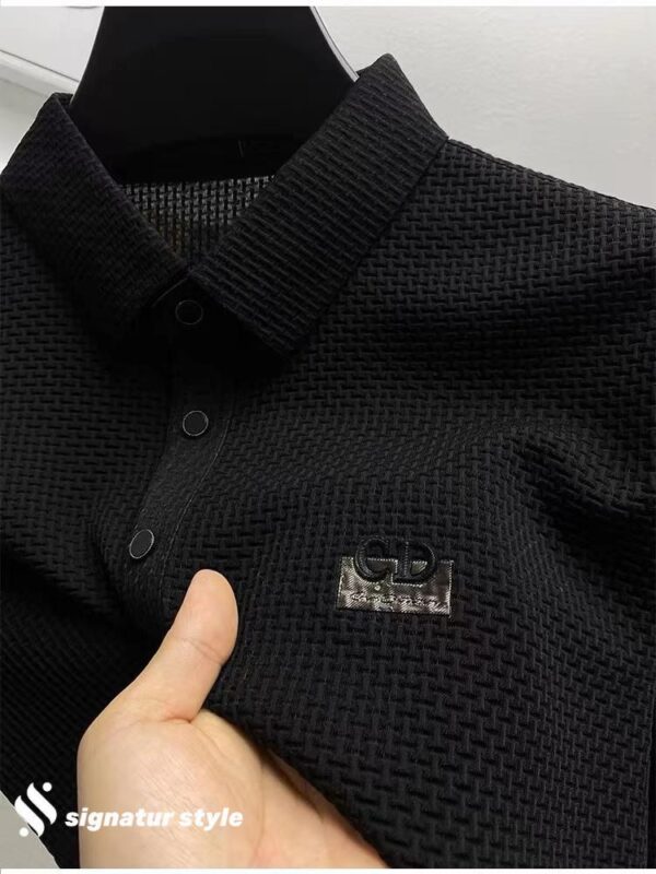 Men’s Polo Shirt Chinese Style shorts Sleeve Polo Shirt - Image 4