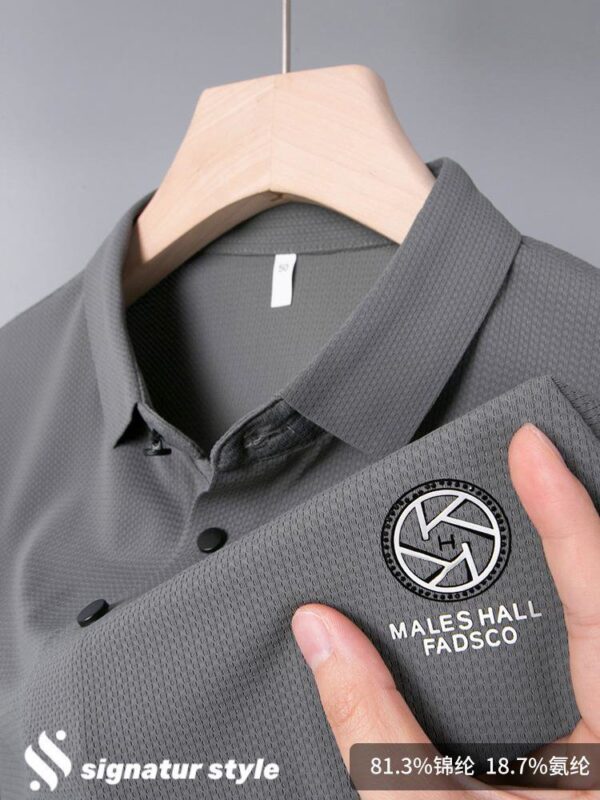 Men’s Chinese Style Shorts Sleeve Polo Shirt - Image 5